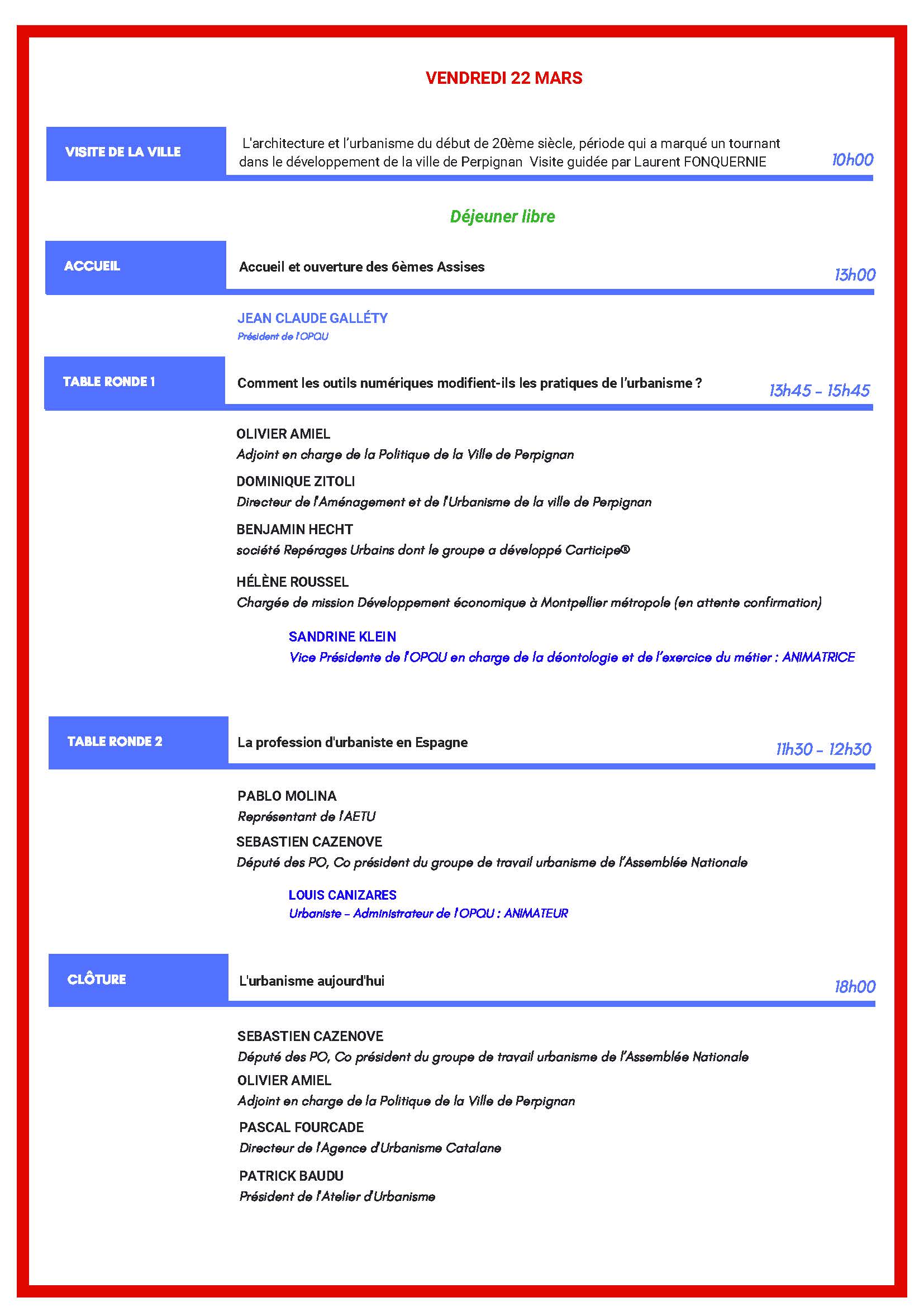 OPQU Assises programme Page 1